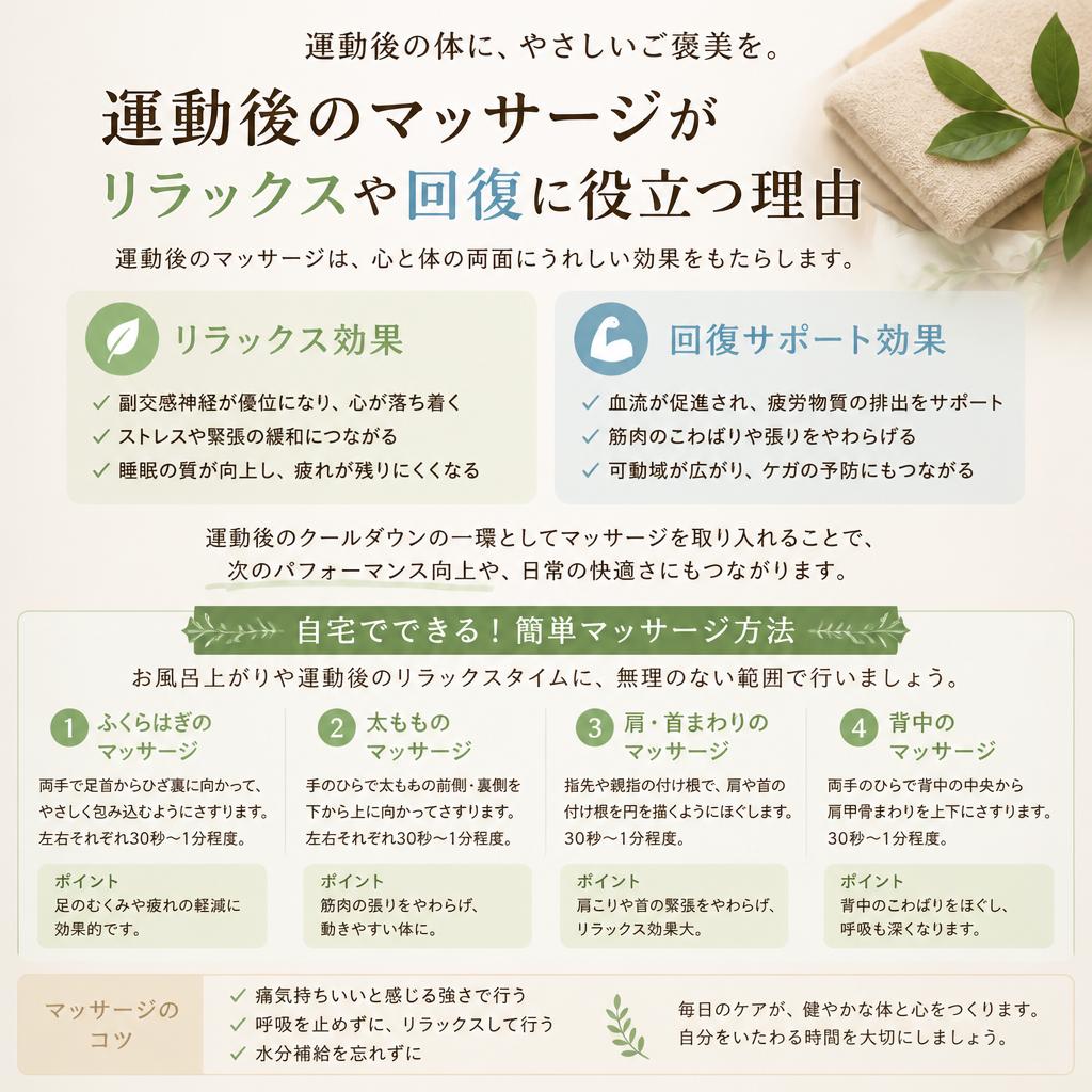マッサージでリラックス