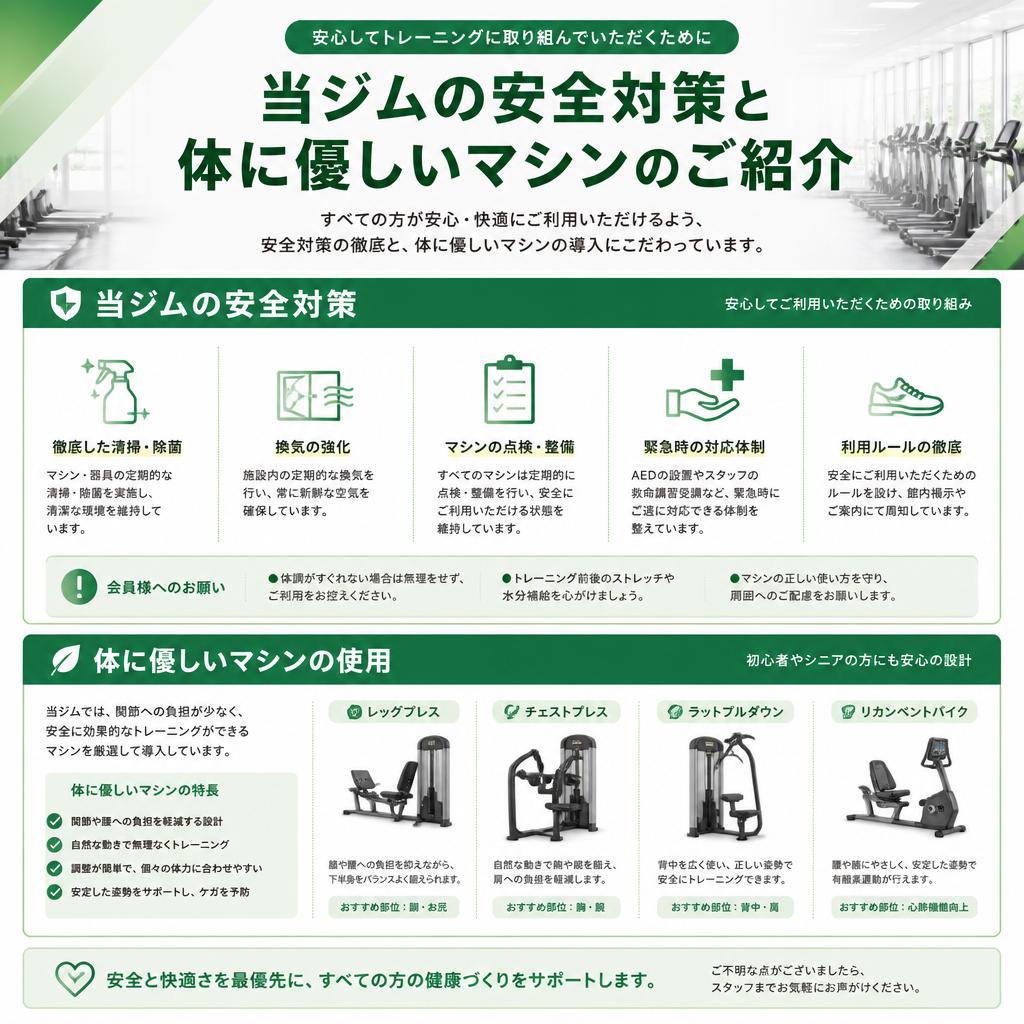 安全に運動するための環境
