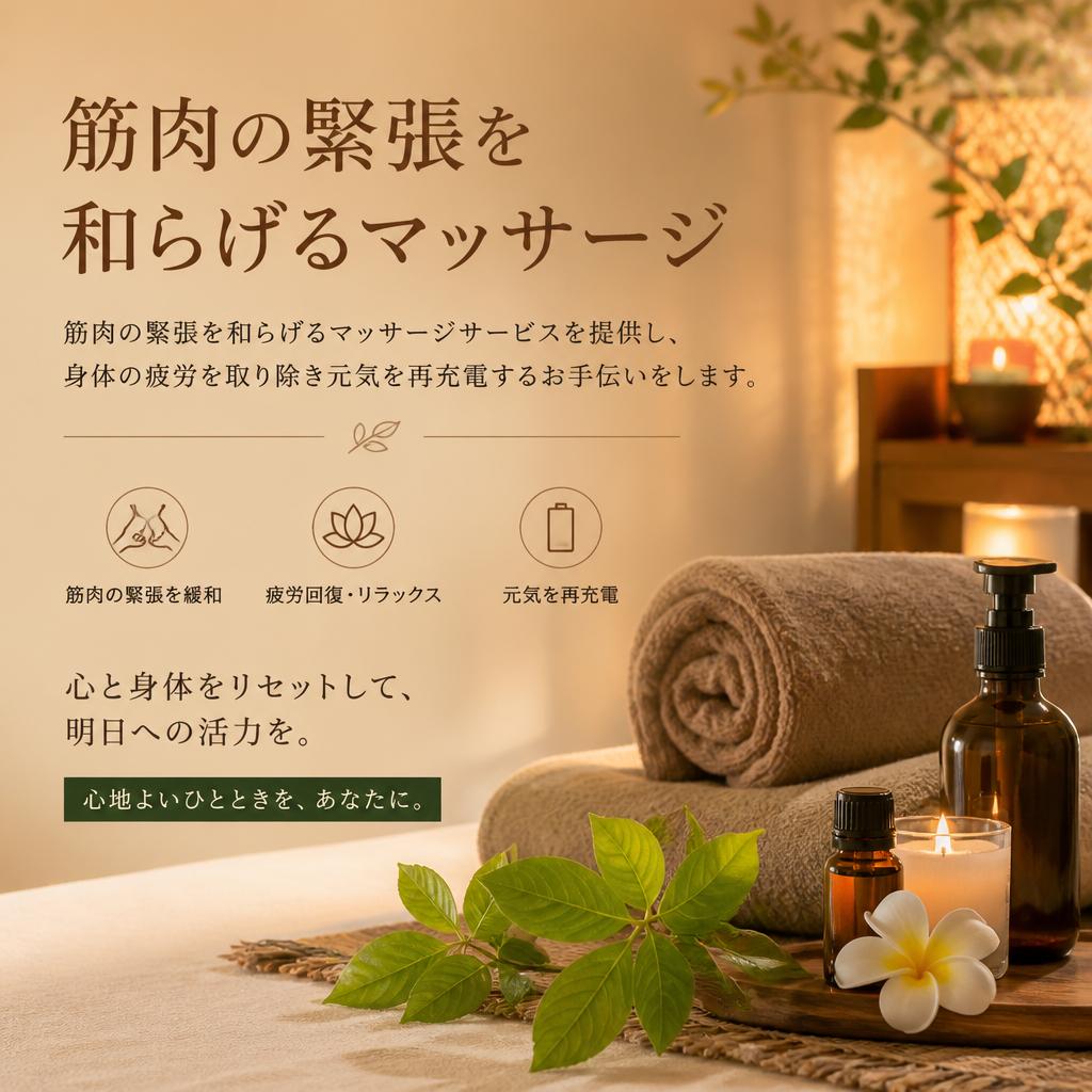 4. マッサージで芯からリフレッシュ